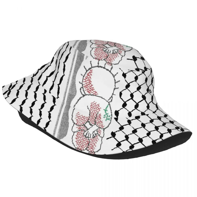 Palestine Kufiya with Hanzala Bucket Hat
