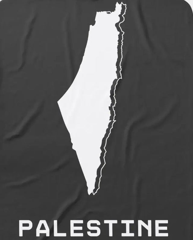 Palestine Map Flag Hoodie - 100% Cotton Fleece, Casual Men's Sweatshirt
