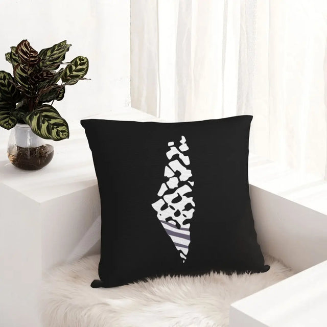 Palestine Map With Kuffiyeh Cushion Case