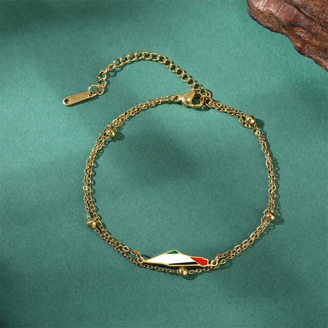 Palestine Map Flag Bracelets