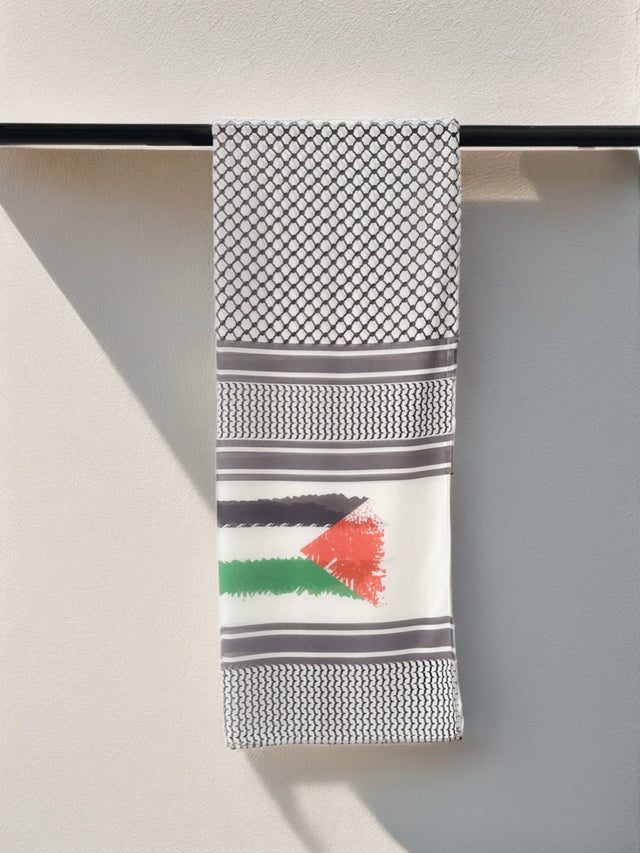 11-Color Chiffon Keffiyeh Hijab - Geometric Print Headwrap