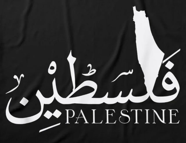 Palestinian Roots Hoodie - Arabic Font Map Design, 100% Cotton, Casual Streetwear