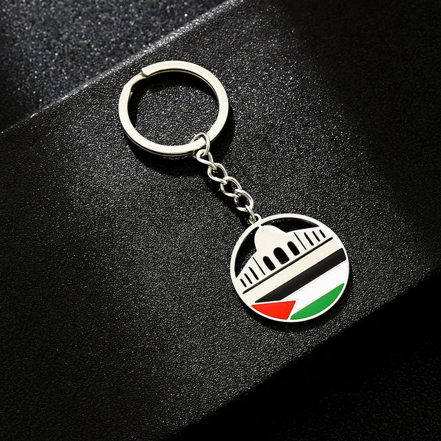 Al Aqsa Mosque with Palestine Flag