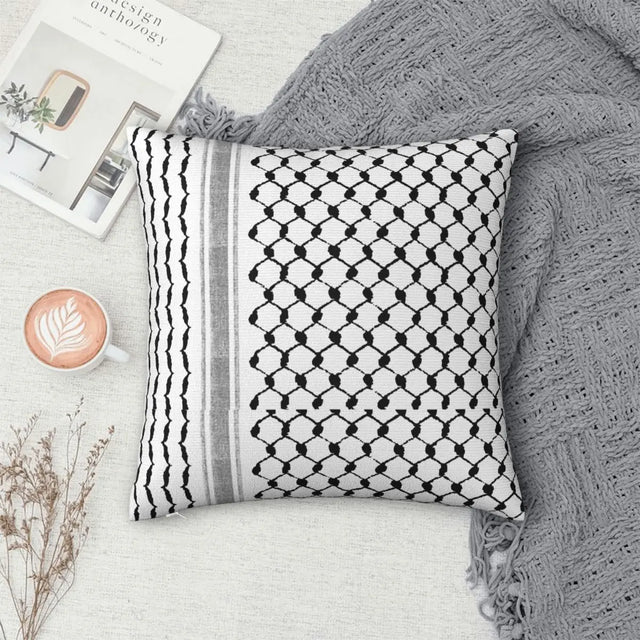 Palestinian Kufiya Folk Pattern Pillow Case