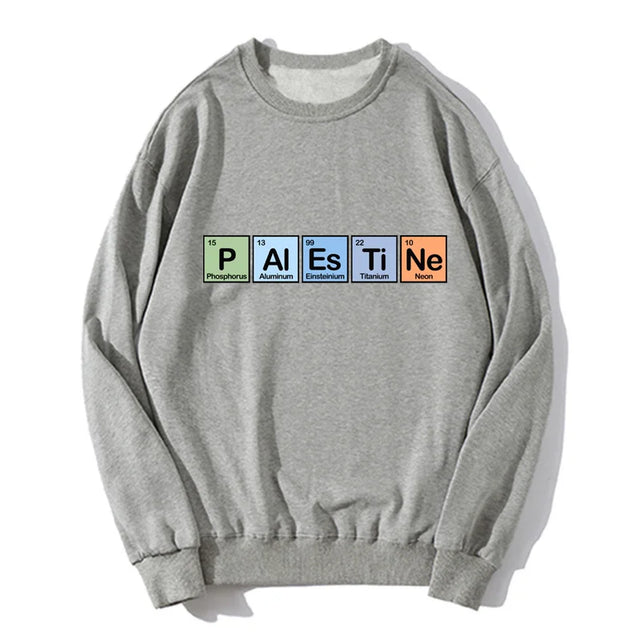 Palestine Elements Cotton Hoodie – Soft Fleece Unisex Pullover Sweatshirt