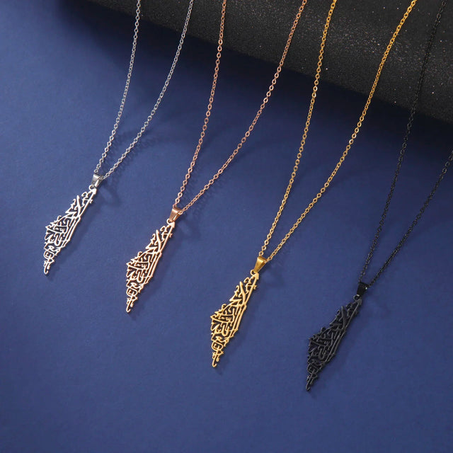 Dawapara Tree of Life Necklace - Stainless Steel Map Pendant for Men & Women