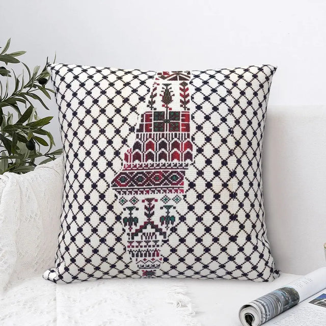 Traditional Palestinians Tatreez Cushion Cover