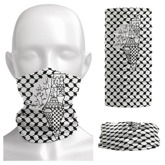 I Choose Palestine" Face Mask – Multifunctional Statement Headwear