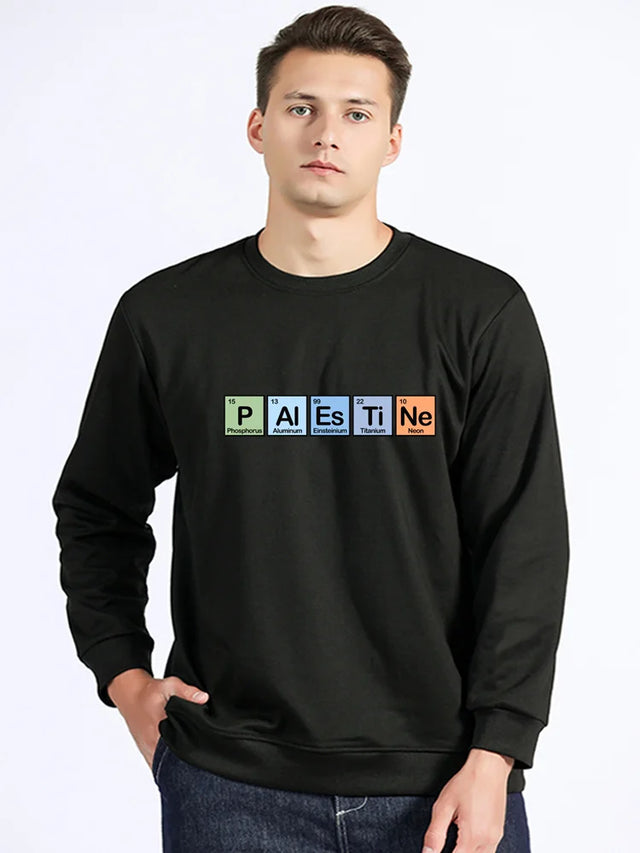 Palestine Elements Cotton Hoodie – Soft Fleece Unisex Pullover Sweatshirt