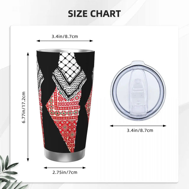 Palestinian Kuffiyeh Map, 20oz