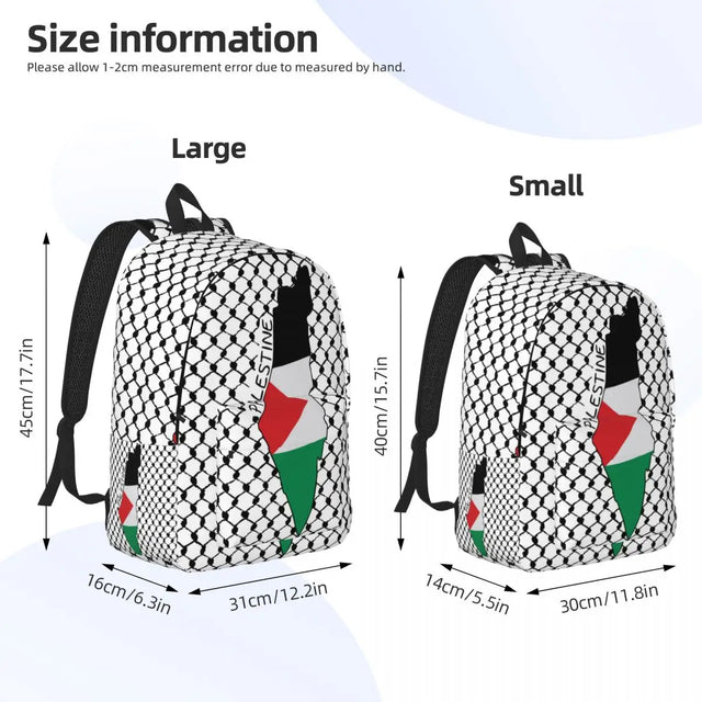 Palestine Flag Map with Kufiya Pattern